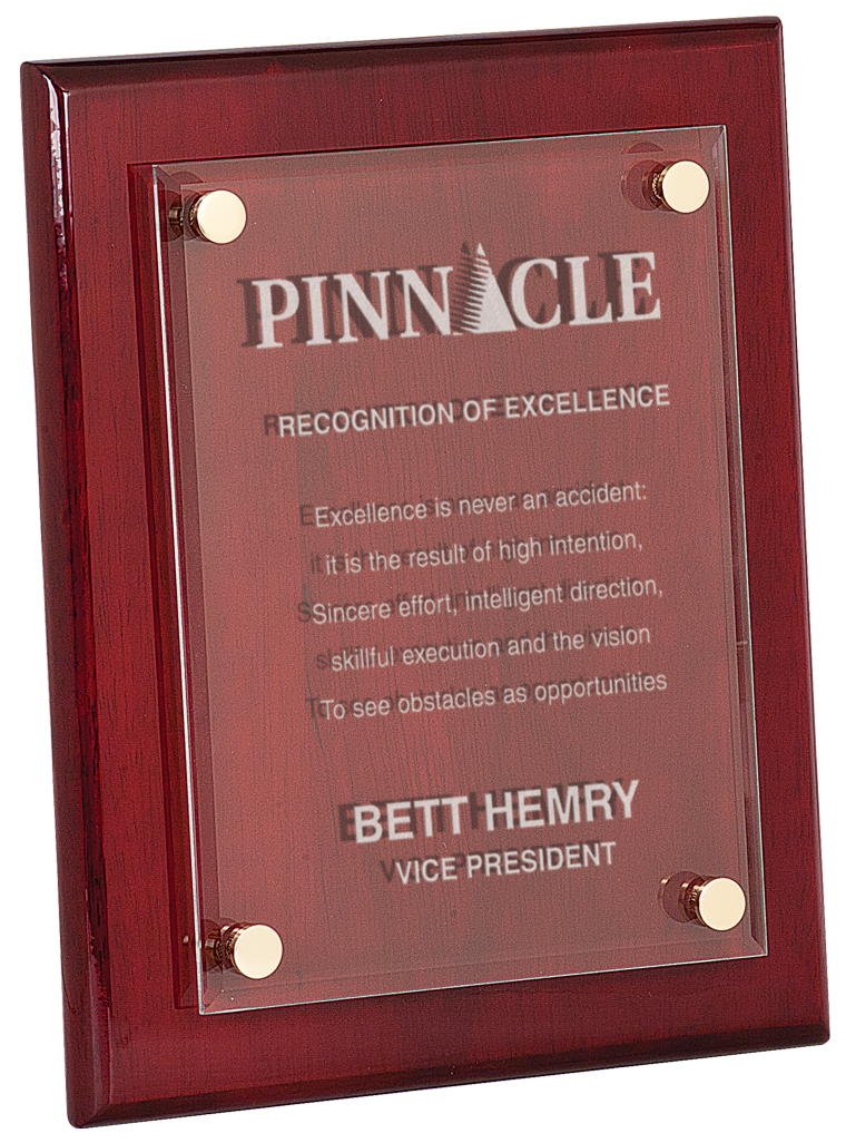 Piano Finish Floating Acrylic Plaque