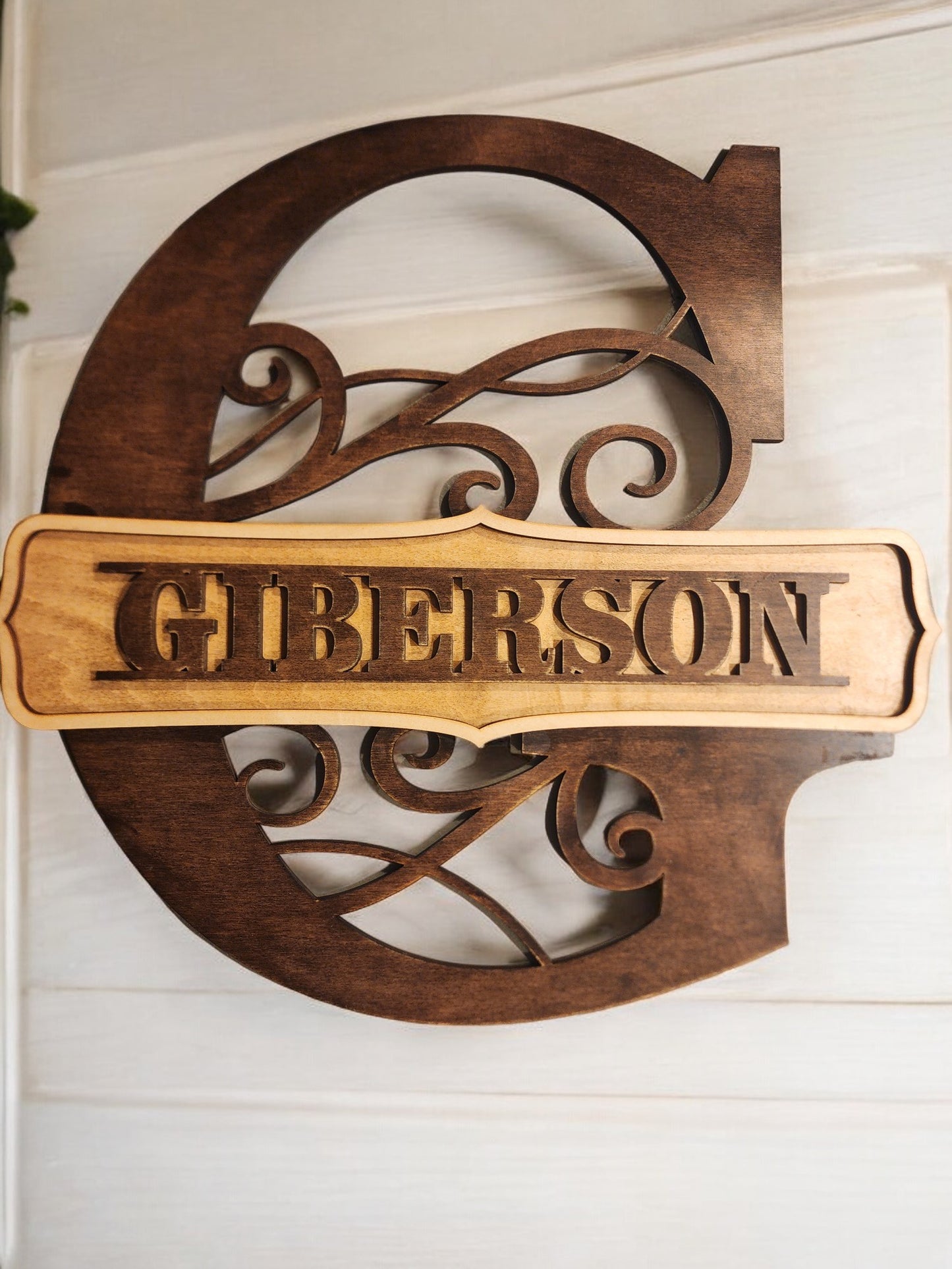 3D Monogram Family Name Sign