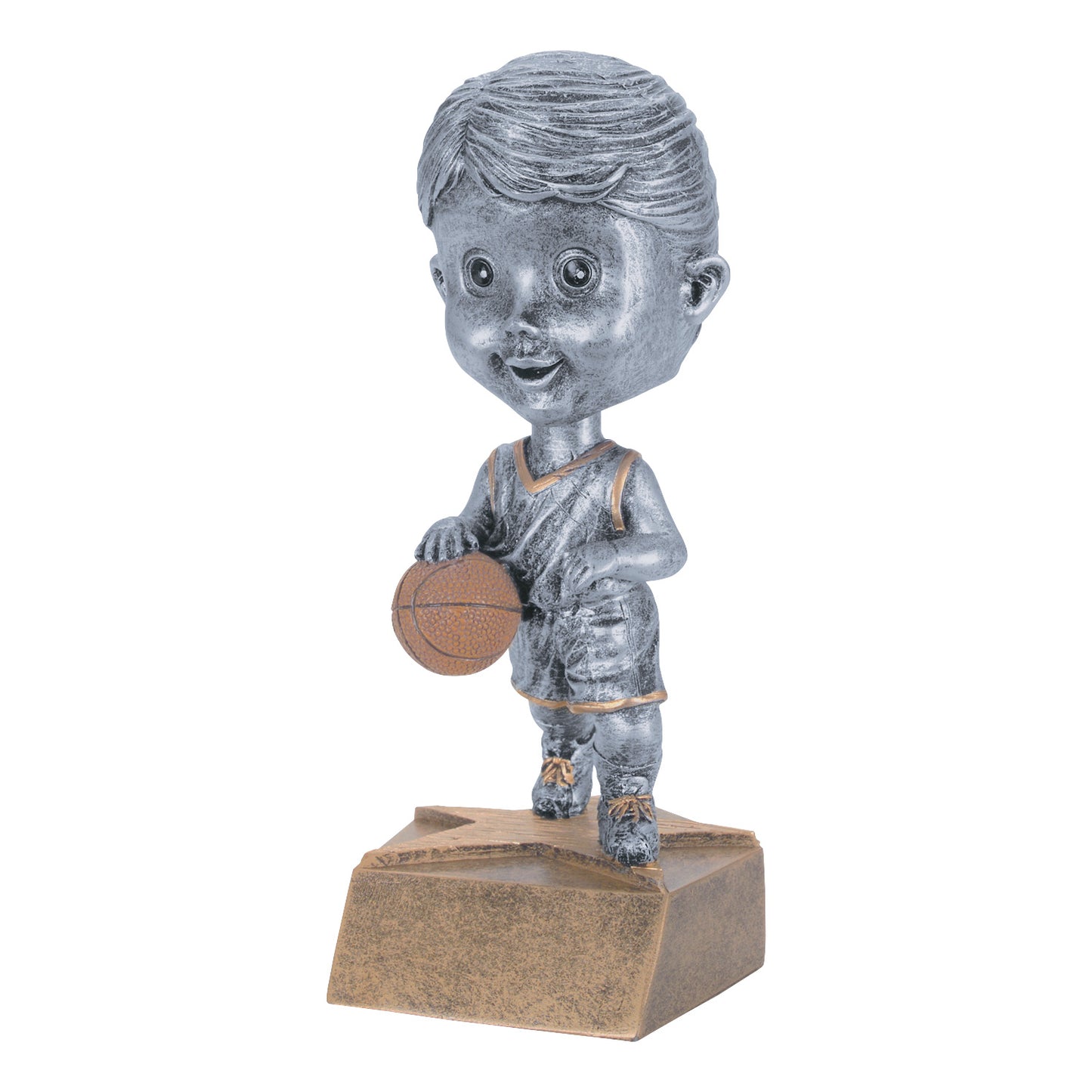 KIDS BOBBLEHEAD RESIN - MALE BASKETBALL (BH-520)