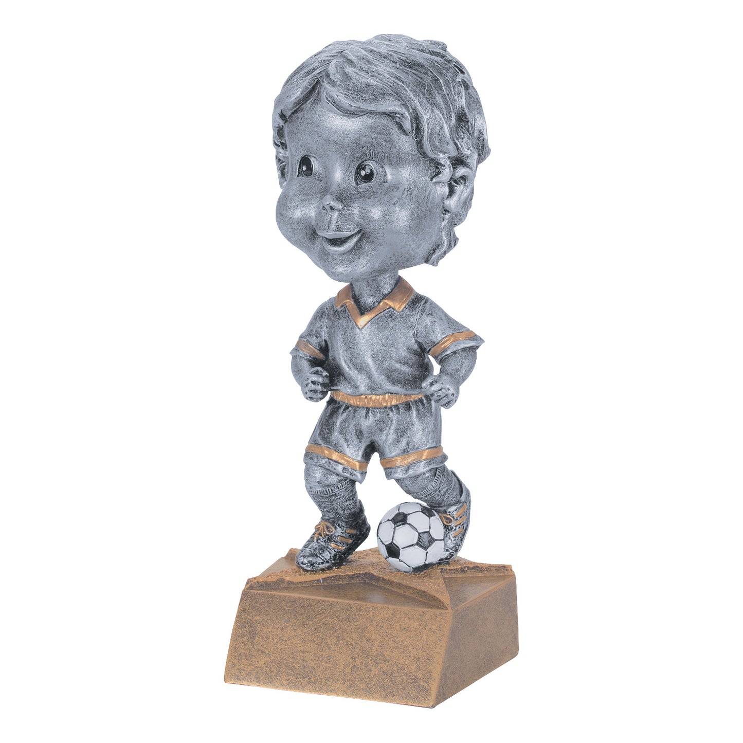 KIDS BOBBLEHEAD RESIN - MALE SOCCER (BH-531)
