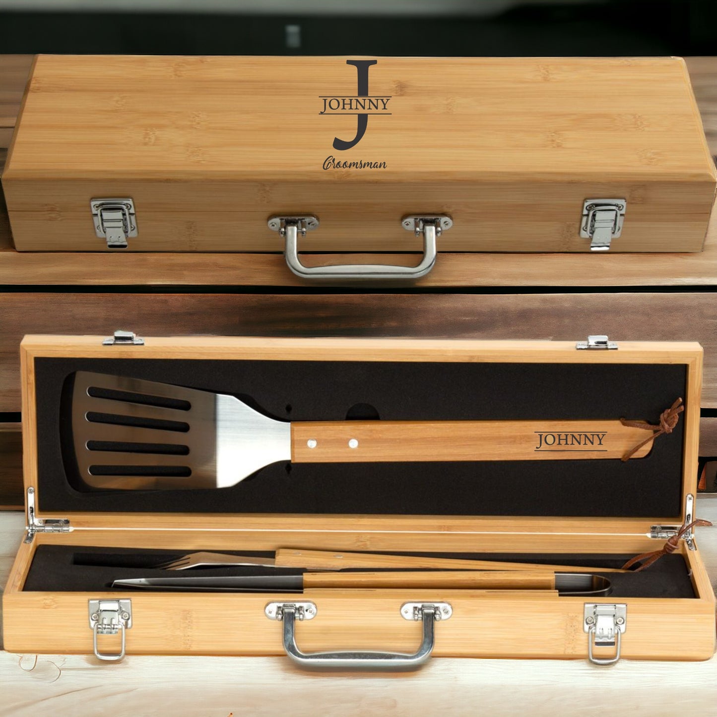 Monogram 3 Piece BBQ Gift Set