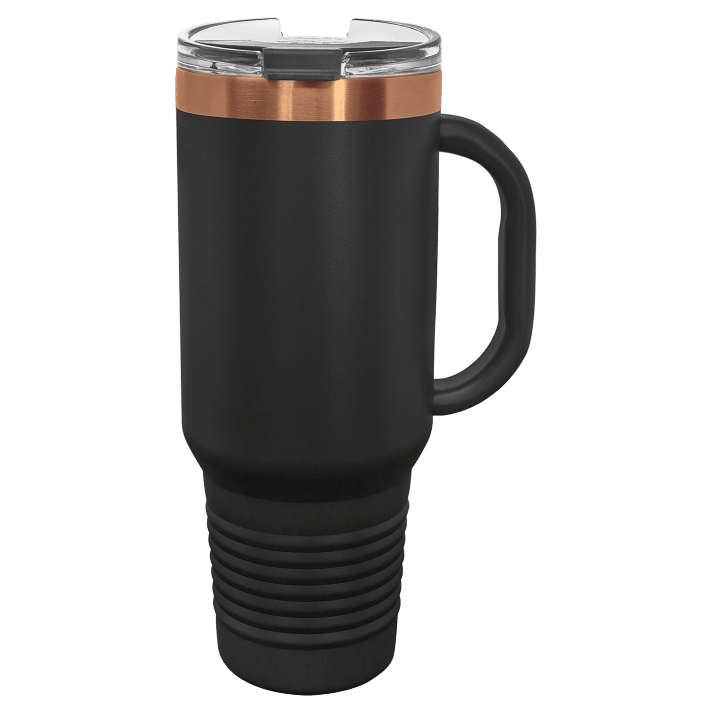 Ion Plated 40 oz. Travel Mug with Handle, Straw Included