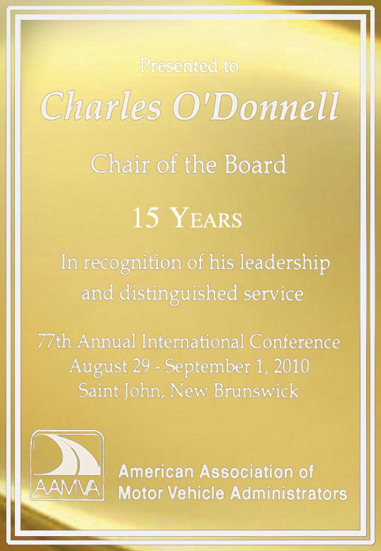 8x10 Plaque Plate