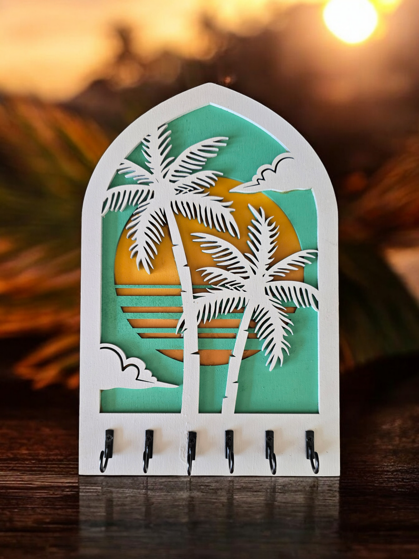 Arch Palm Tree Key Holder