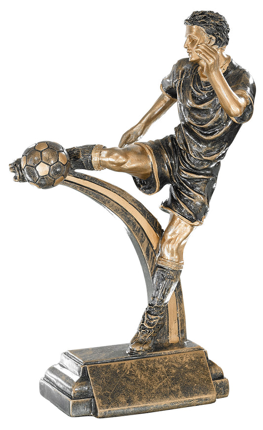 ACTION, MID-KICK, RESIN MALE SOCCER (RFB-52528)