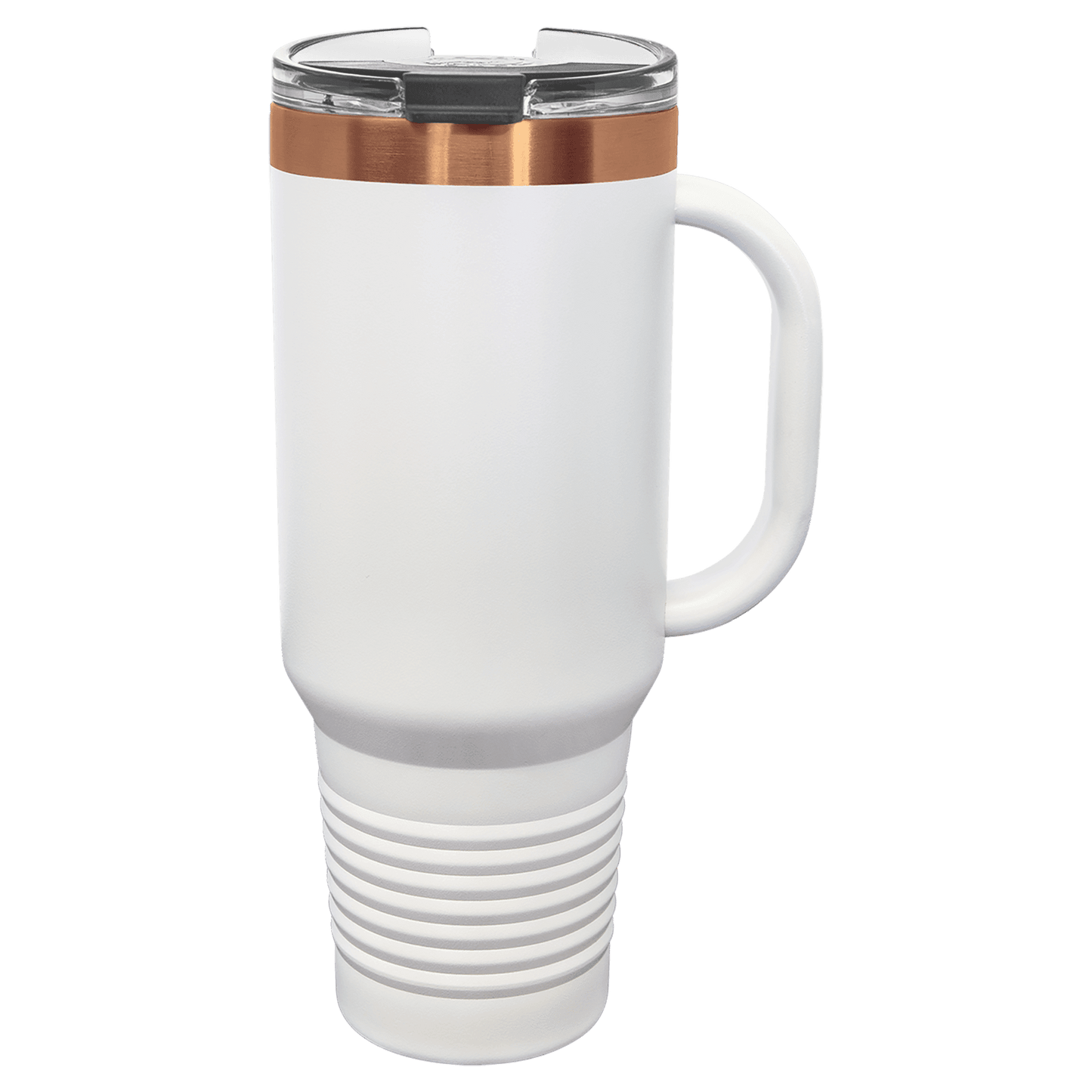 Ion Plated 40 oz. Travel Mug with Handle, Straw Included