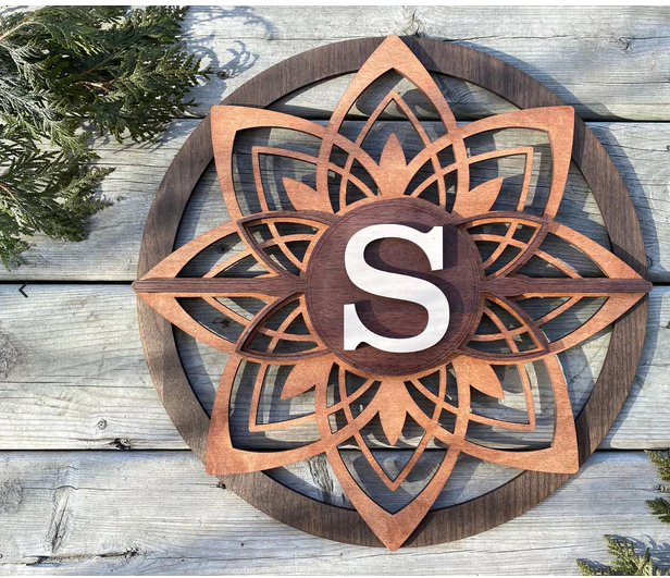 Deco Floral Layered Sign