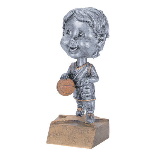 KIDS BOBBLEHEAD RESIN - FEMALE BASKETBALL (BH-521)