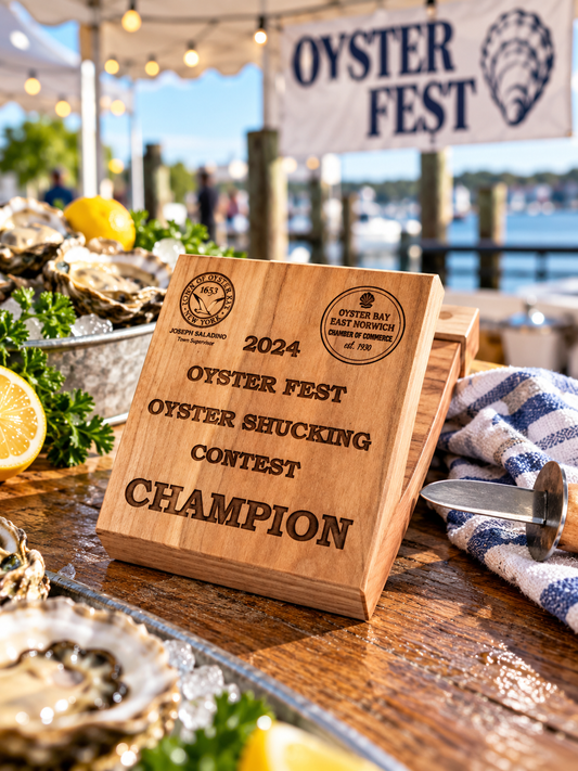 Wooden Oyster Shucker & Knife Set (Personalized)